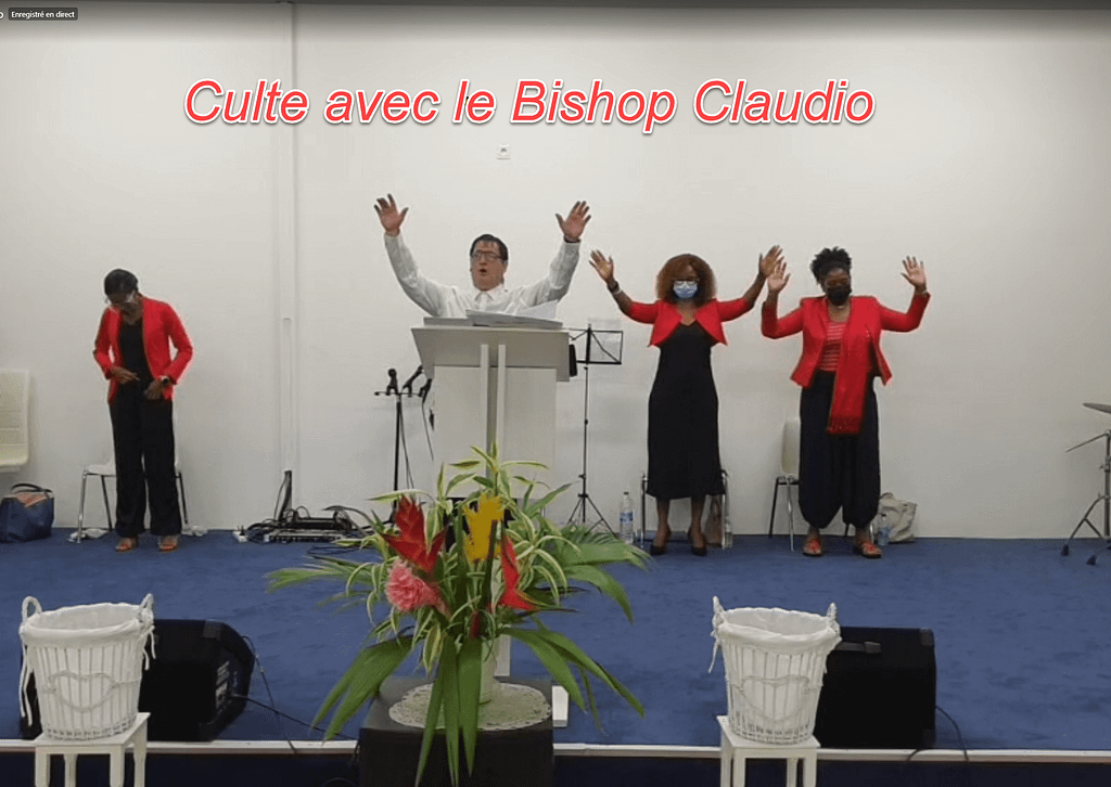 Culte avec le Bishop Claudio