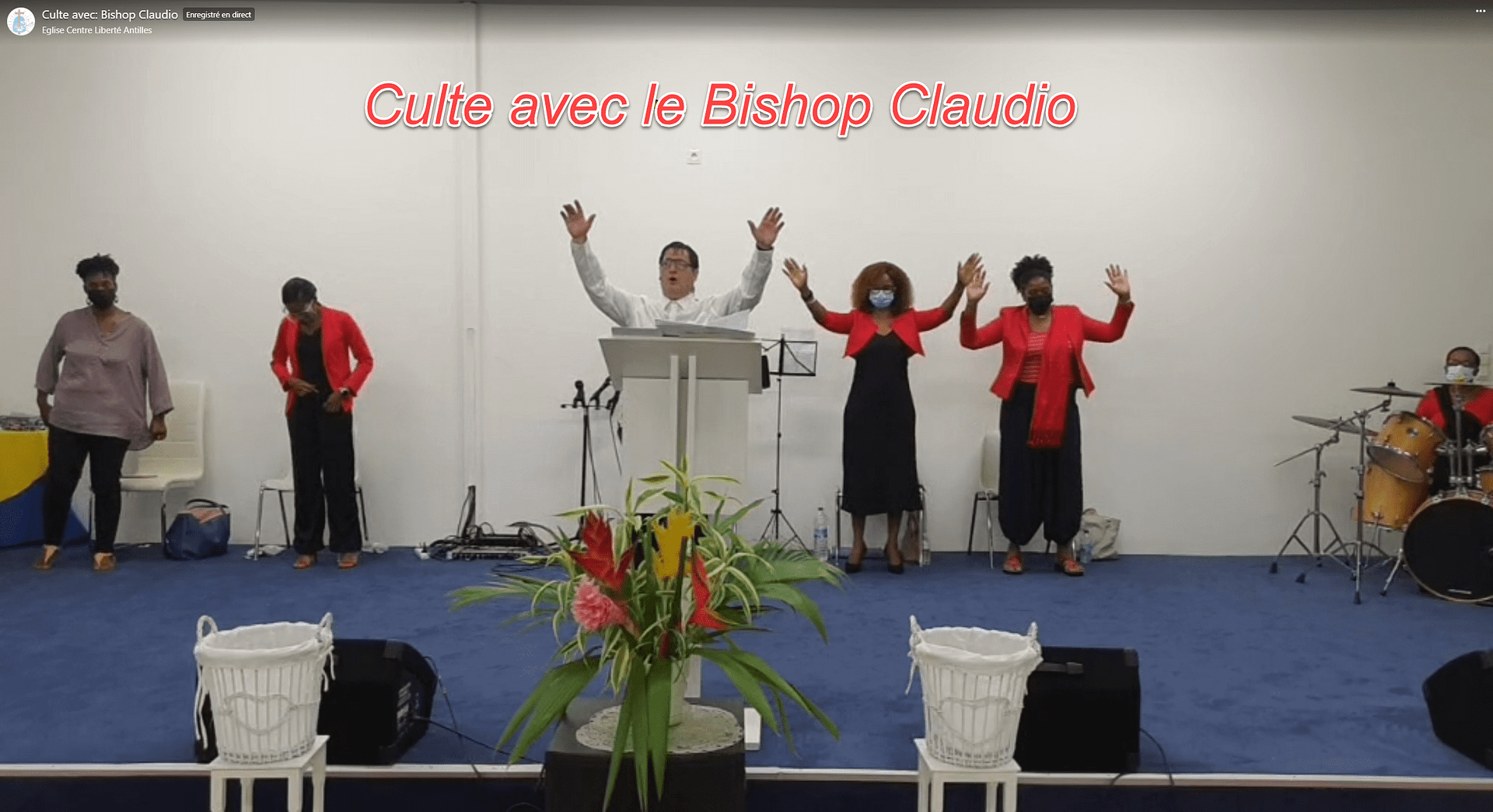 Culte avec le Bishop Claudio